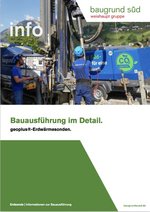 Titelbild eines Infodokuments zur Bauausführung mit Baustellenmotiv