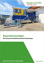 Titelbild einer Infoseite zur Separationsanlage mit grünem Balken
