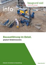 Titelbild eines Infodokuments zur Bauausführung mit Baustellenmotiv